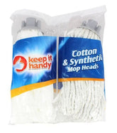 2PK KEEP IT HANDY COTTON & SYNTHETIC MOP HEADS